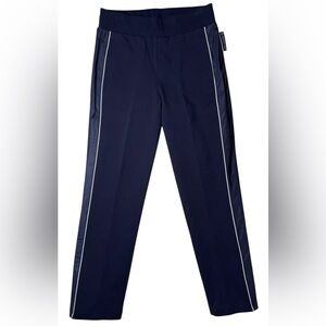 Men's Moncler Pantalone Trousers Side Stripe Track Pants Black Size Small